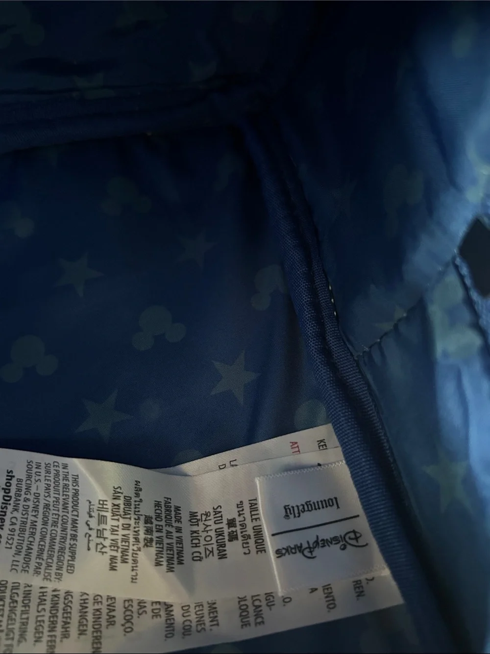Loungefly White & Royal Blue Mickey Mouse Mini 4th of July Backpack